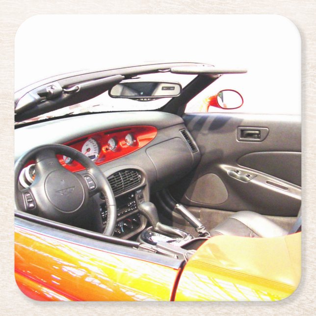 Mustange Square Paper Coaster (Front)