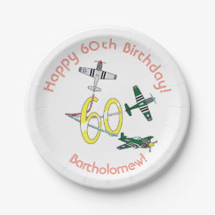Mustangs 60th Birthday Paper Plate