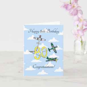 Mustangs 80th (Blue Sky) Birthday Card