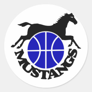 Mustangs Basketball Stickers