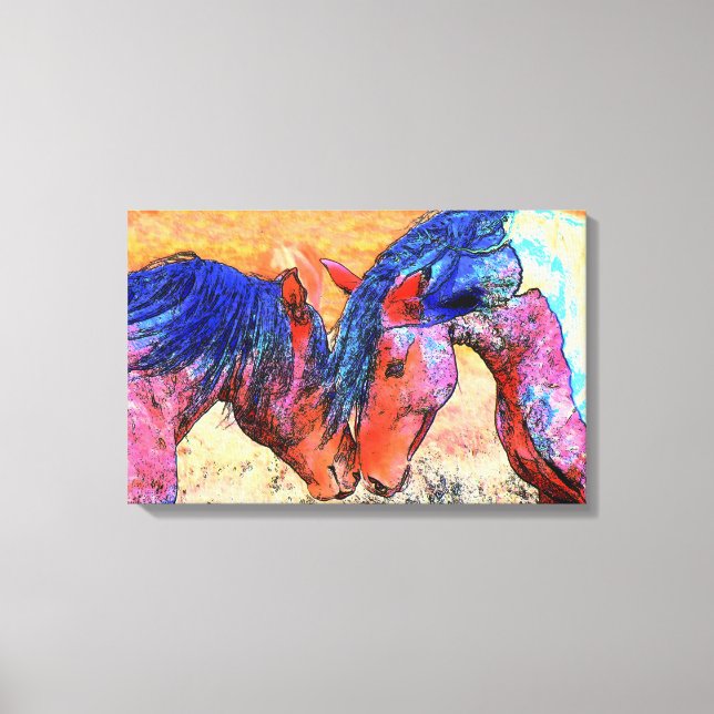 Mustangs Canvas Print (Front)