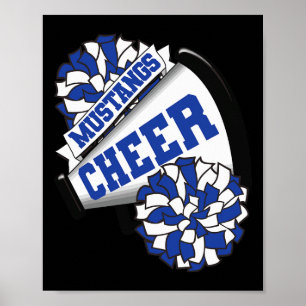 Mustangs Cheer Ck To School Cheerleading Spirit B Poster