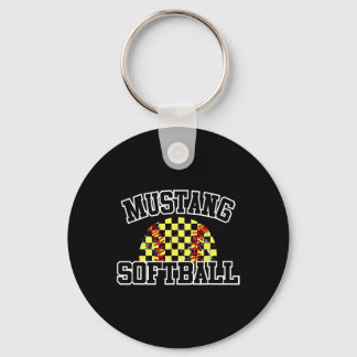 Mustangs Softll Mom Mustangs School Spirit Sports  Keychain