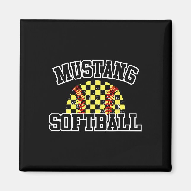 Mustangs Softll Mom Mustangs School Spirit Sports  Magnet