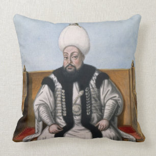 Mustapha III (1717-74) Sultan 1757-74, from 'A Ser Throw Pillow