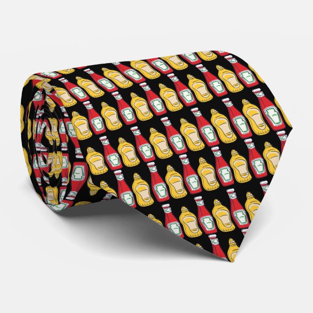 Mustard and Ketchup Tie (Rolled)