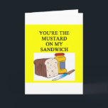 MUSTARD and sandwich lover Holiday Card<br><div class="desc">show your love with yhis design!more great stuff at jimbuf and jimhartley galleries</div>