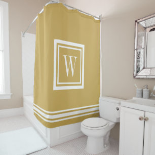 Mustard and White Classic Square Monogram