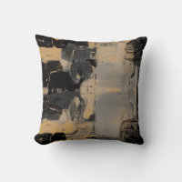 Mustard Black & Grey Artistic Abstract Colour Bloc