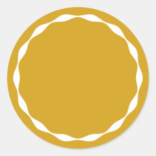 Mustard Blank Circle Custom Spice Sticker