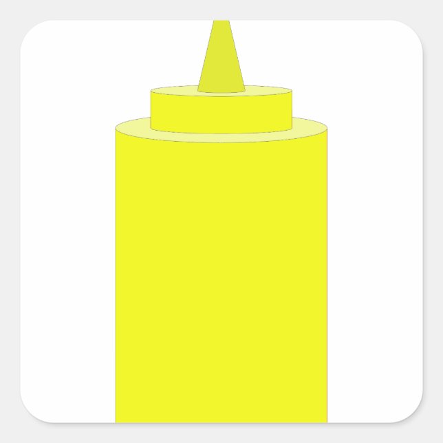 Mustard bottle square sticker (Front)