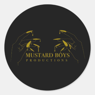 Mustard Boys Production rond autocollant