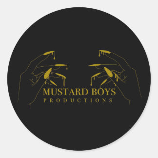 Mustard Boys Production rond autocollant