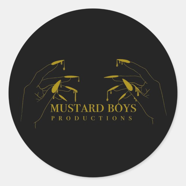 Mustard Boys Production rond autocollant (Devant)