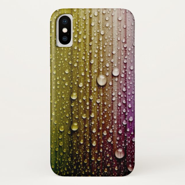 mustard color with water droplets Case-Mate iPhone case (Back)