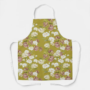 Mustard flower print Apron