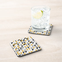 Mustard, Grey, Black Coaster