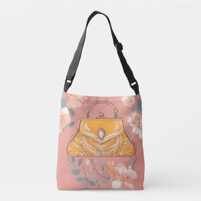 Mustard in the Air AI art  Crossbody Bag (Back)
