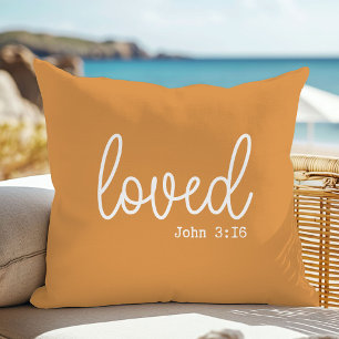 Mustard Love Quote Throw Pillow