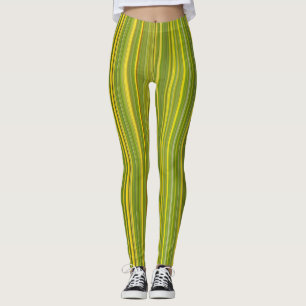MUSTARD PLANT PATTERN LEGGINGS