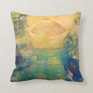 Mustard Please Throw Pillow