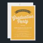 MUSTARD RETRO SCRIPT | GRADUATION PARTY INVITATION<br><div class="desc">MUSTARD RETRO SCRIPT | GRADUATION PARTY INVITATION 
 Vintage inspired graduation party invitation featuring retro typography. Other colours and similar items can be found in my store.</div>