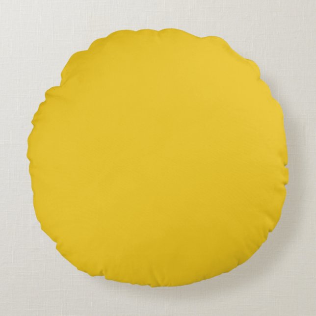 Mustard Round Throw Pillow – 16” Round (Front)