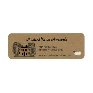 Mustard Saltbox House modifiable Adresse de retour