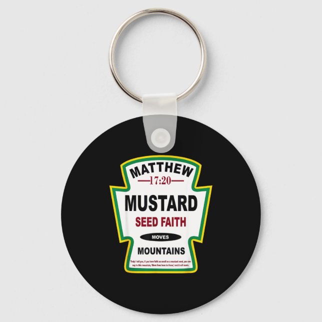 Mustard Seed Faith Matthew 17_20 Christian Condime Keychain (Front)