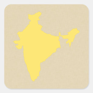 Mustard Spice Moods India Square Sticker