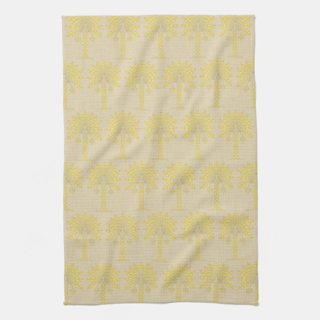 Mustard Spice Moods Palm Kitchen Towel (Vertical)