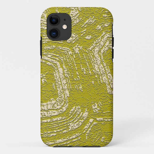Mustard Tortoise Shell abstract print by LeahG Case-Mate iPhone Case (Back)
