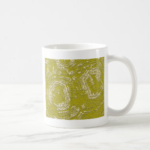 Mustard Tortoise Shell abstract print by LeahG Coffee Mug