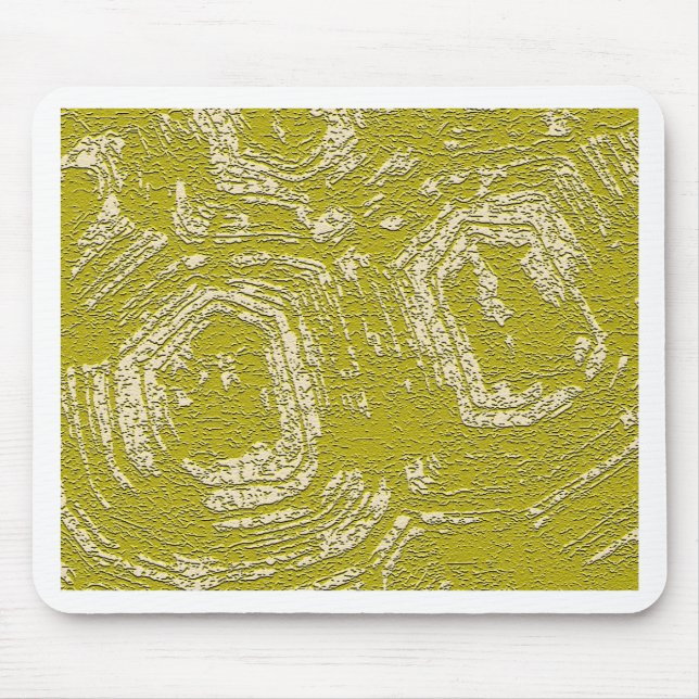 Mustard Tortoise Shell abstract print by LeahG Mouse Pad (Front)