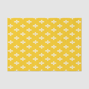 Mustard Victorian Fleur de Lys Tissue Paper