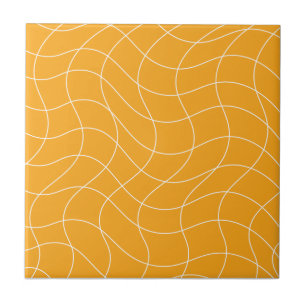 Mustard white pattern art      tile