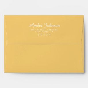 Mustard Yellow 5 x 7 Pre-Addressed Envelopes