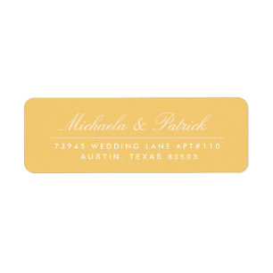 Mustard Yellow and Charcoal Grey Address Labels