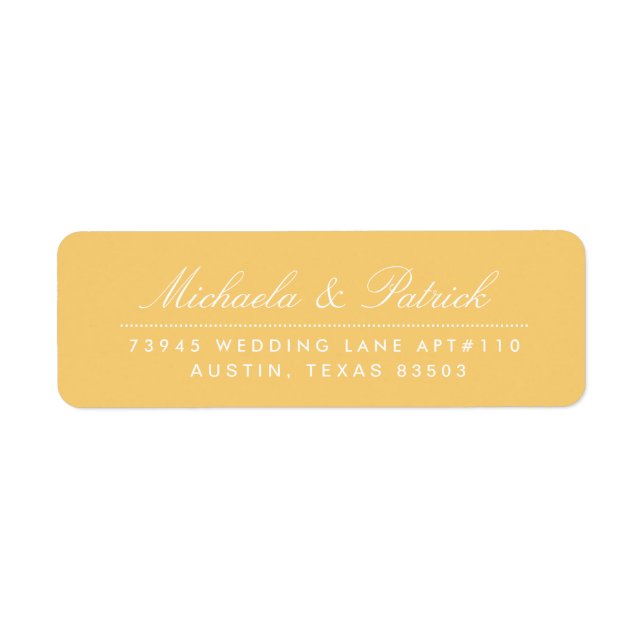Mustard Yellow and Charcoal Grey Address Labels (Front)