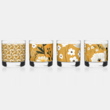 Mustard Yellow and White Botanical Floral