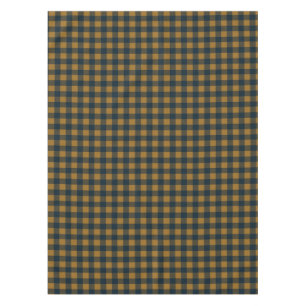 Mustard Yellow Buffalo Plaid Rustic Farmhouse  Tablecloth
