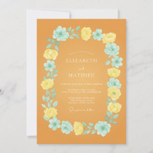 Mustard Yellow Cheerful Summer Wedding Invitation