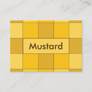 Mustard Yellow Chequerboard  Business Card