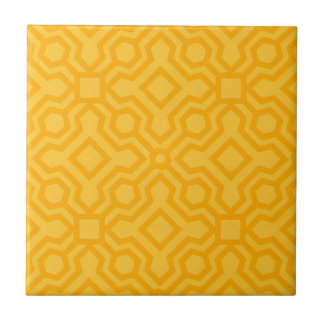 mustard yellow delicate floral pattern tiles