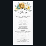 Mustard Yellow Floral Sage Greenery Modern Wedding Menu<br><div class="desc">Modern elegant spring / midsummer wedding menu features a bouquet of soft watercolor mustard yellow roses / peonies with greenery lush green leaves / botanical leaves / eucalyptus / succulents. Please find more matching designs and variations from my "blissweddingpaperie" store. And feel free to contact me for further customization or...</div>