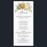 Mustard Yellow Floral Sage Greenery Modern Wedding Menu<br><div class="desc">Modern elegant spring / midsummer wedding menu features a bouquet of soft watercolor mustard yellow roses / peonies with greenery lush green leaves / botanical leaves / eucalyptus / succulents. Please find more matching designs and variations from my "blissweddingpaperie" store. And feel free to contact me for further customization or...</div>