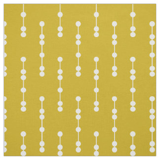 Mustard Yellow Geometric Dots Pattern Fabric