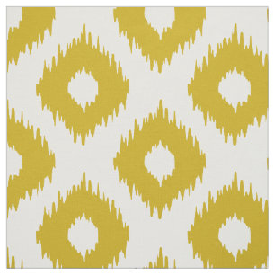 Mustard Yellow Ikat Pattern Fabric
