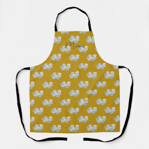 Mustard yellow personalized Japanese Asters  Apron