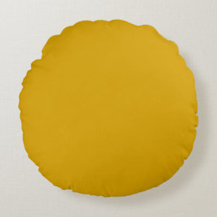 Mustard Yellow Round Pillow